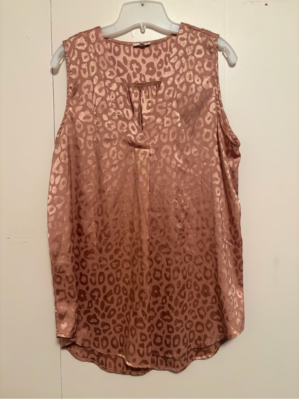 JODIFL Rose Gold Animal-Print Satin Camisole